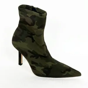 Brand New Good American Green Camo Camouflage Neoprene Stiletto High Heels