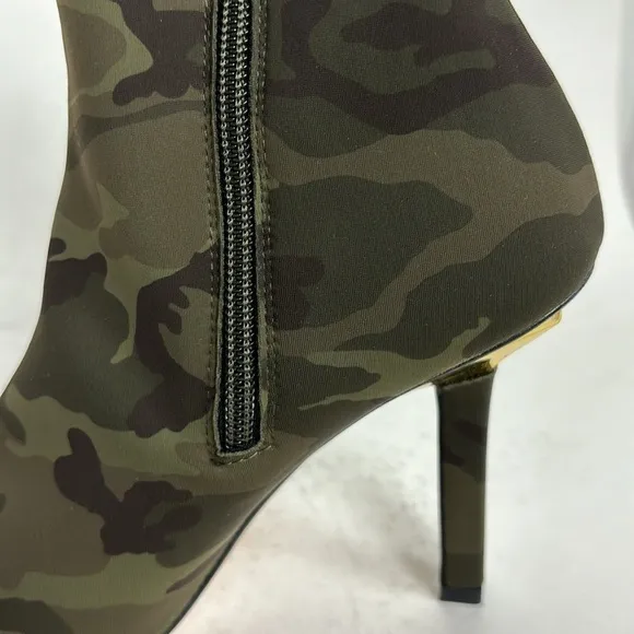 Brand New Good American Green Camo Camouflage Neoprene Stiletto High Heels