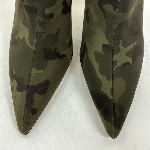 Brand New Good American Green Camo Camouflage Neoprene Stiletto High Heels