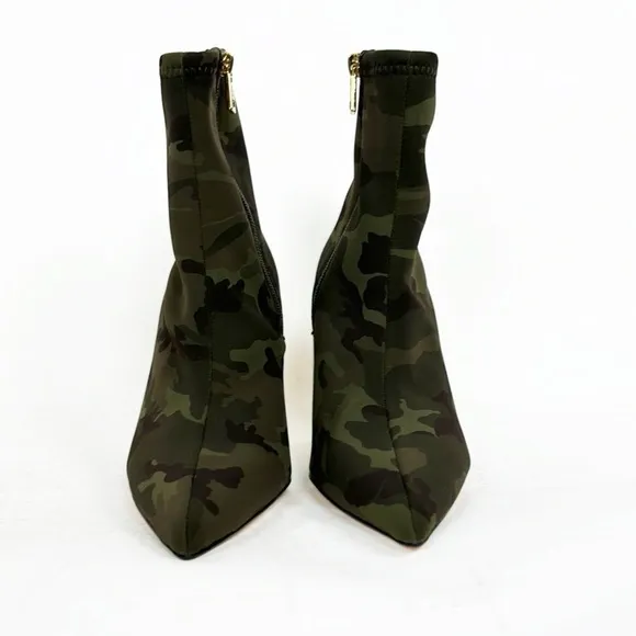 Brand New Good American Green Camo Camouflage Neoprene Stiletto High Heels
