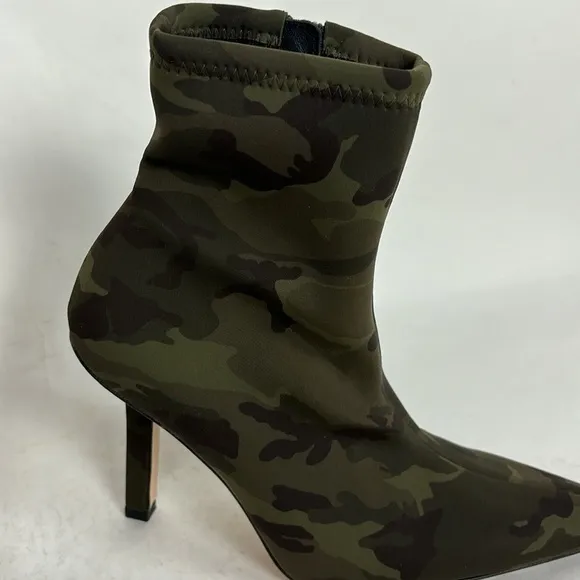 Brand New Good American Green Camo Camouflage Neoprene Stiletto High Heels