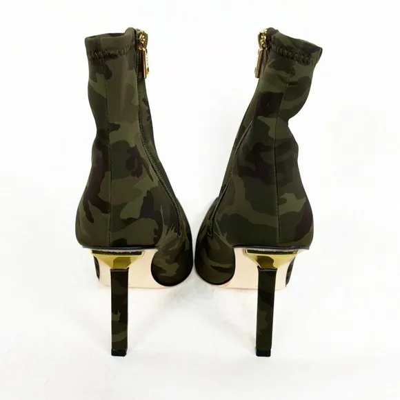 Brand New Good American Green Camo Camouflage Neoprene Stiletto High Heels