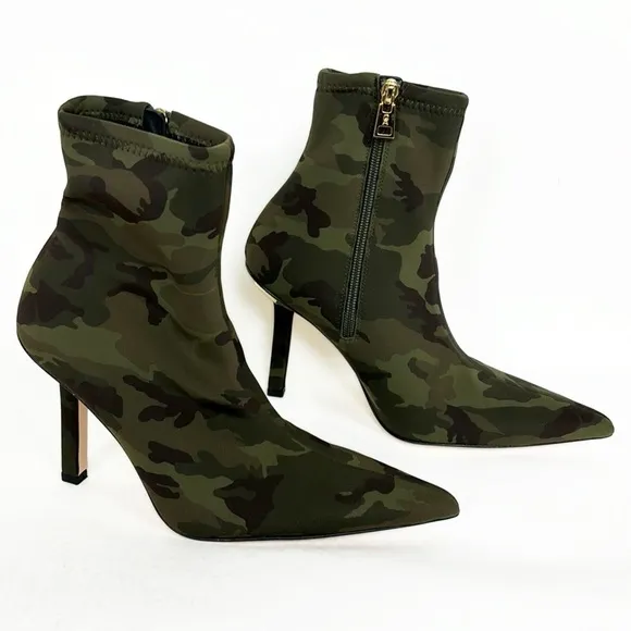 Brand New Good American Green Camo Camouflage Neoprene Stiletto High Heels
