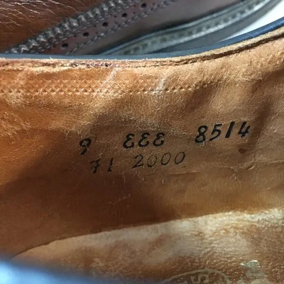British Walkers 9 EEE Brown Leather Brogue Wingtip Oxford Shoes Made in USA