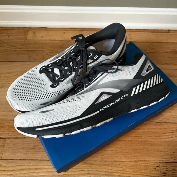 Brooks Adrenaline GTS 23 Men Running Shoes Crystal Grey 12.5D