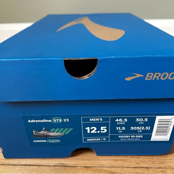 Brooks Adrenaline GTS 23 Men Running Shoes Crystal Grey 12.5D