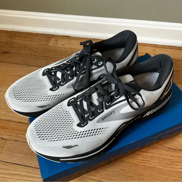 Brooks Adrenaline GTS 23 Men Running Shoes Crystal Grey 12.5D