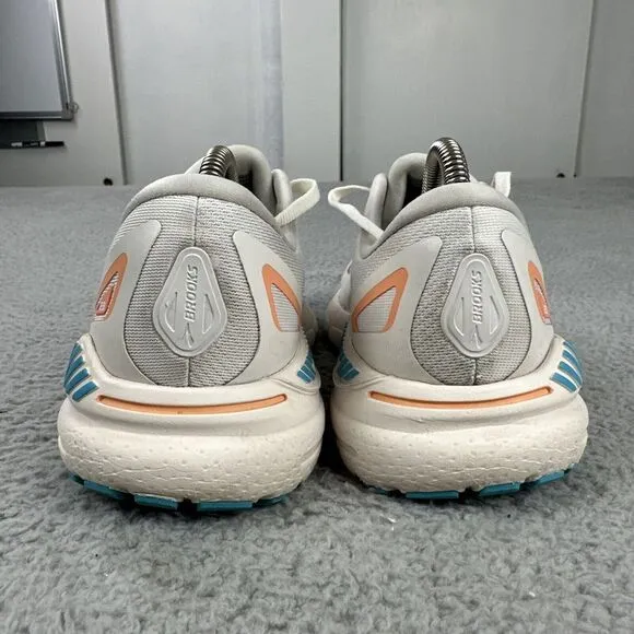 Brooks Adrenaline GTS 23 Shoes Women Size 9.5 B White Blue‎ Sneaker 1203811B152
