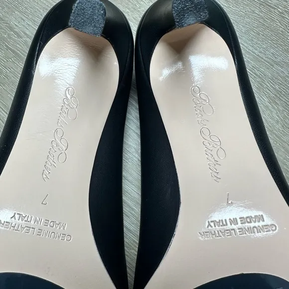 Brooks Brothers Black Leather Heels