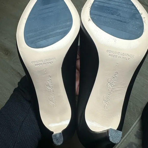 Brooks Brothers Black Leather Heels