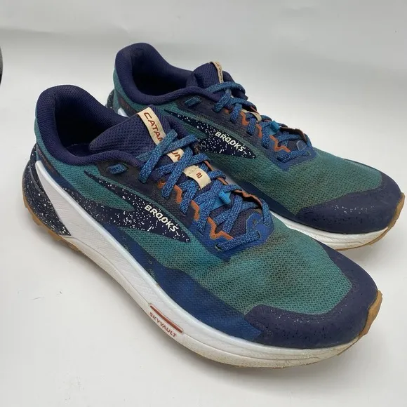 Brooks Shoes Men Size 11 Catamount 2 Blue Athletic Trail Running 3950