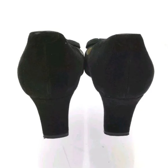 BRUNO MAGLI ITALY SUEDE pumps 7 designer chunky heel shoes