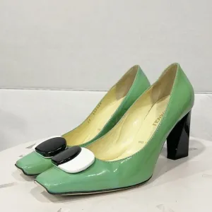 Bruno Magli Vintage Italian Womens US 6.5 Pumps Shoes Patent Leather Colorful