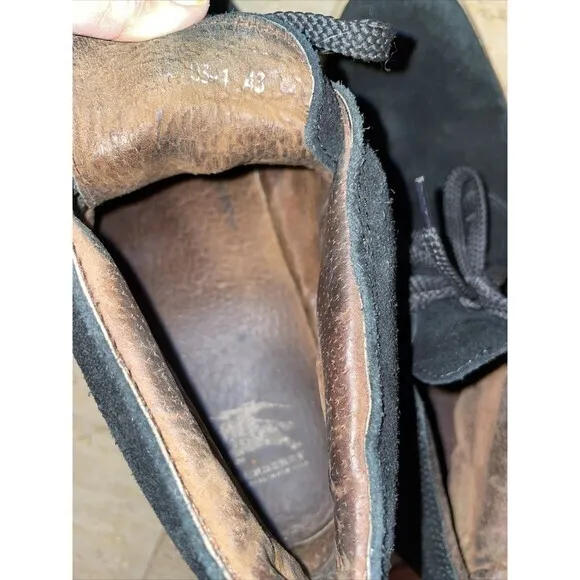 Burberry Black‎ Suede Laced Up Shoes Size 43 US 10 Men