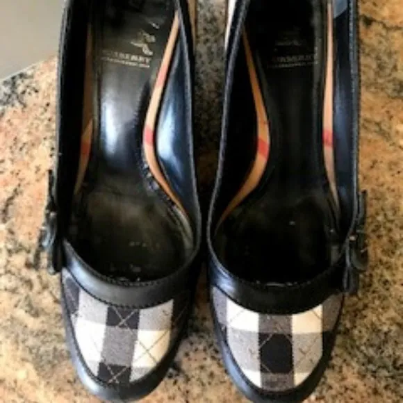 Burberry Nova Check Kitten Heel Pumps
