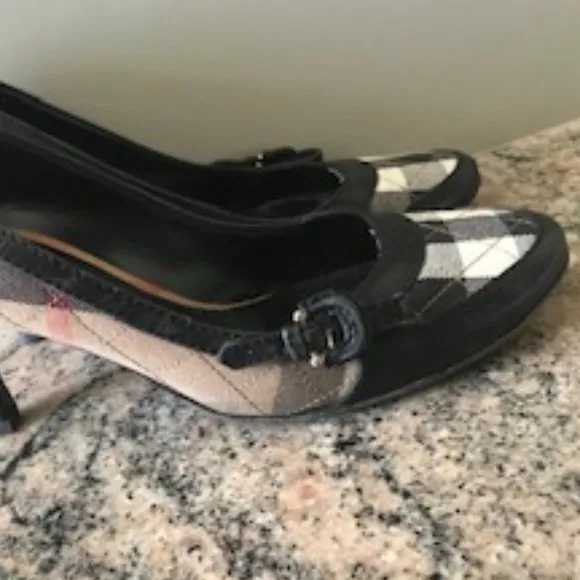 Burberry Nova Check Kitten Heel Pumps