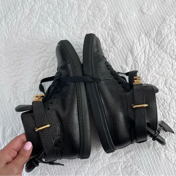 Buscemi Shoes Men 6 39 leather black sneaker padlock
