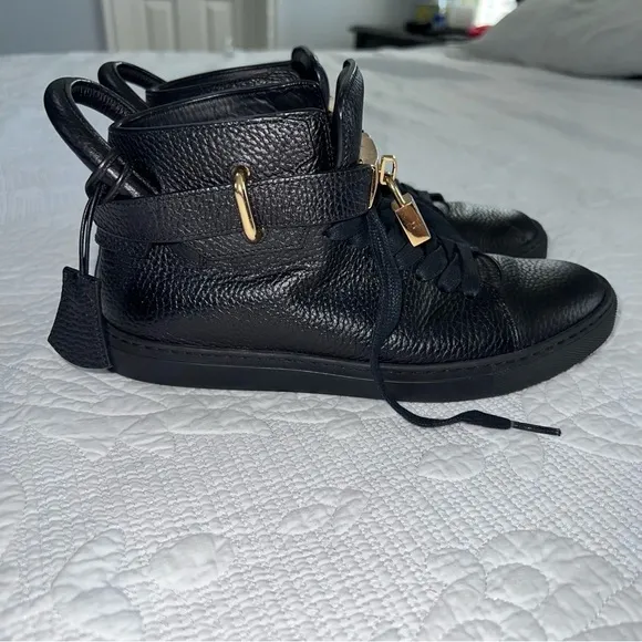 Buscemi Shoes Men 6 39 leather black sneaker padlock