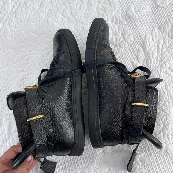 Buscemi Shoes Men 6 39 leather black sneaker padlock