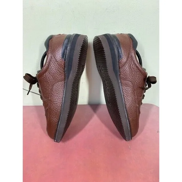 CABELAS Brown Pebbled Leather Lace Up Oxfords Sneakers Men's Size 9.5 5E 82-1079
