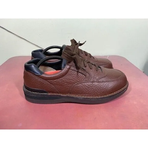 CABELAS Brown Pebbled Leather Lace Up Oxfords Sneakers Men's Size 9.5 5E 82-1079