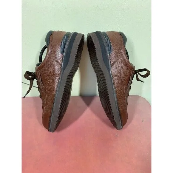 CABELAS Brown Pebbled Leather Lace Up Oxfords Sneakers Men's Size 9.5 5E 82-1079