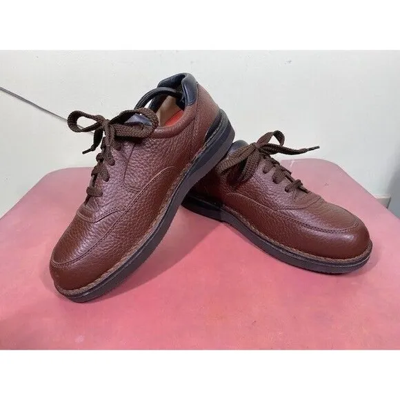 CABELAS Brown Pebbled Leather Lace Up Oxfords Sneakers Men's Size 9.5 5E 82-1079