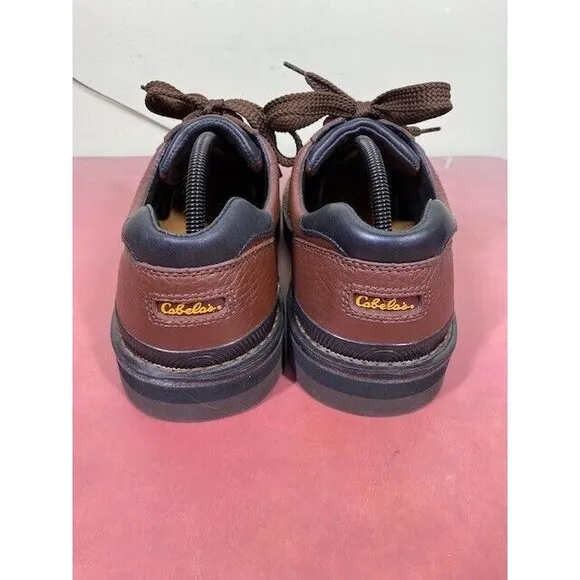 CABELAS Brown Pebbled Leather Lace Up Oxfords Sneakers Men's Size 9.5 5E 82-1079