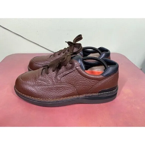 CABELAS Brown Pebbled Leather Lace Up Oxfords Sneakers Men's Size 9.5 5E 82-1079