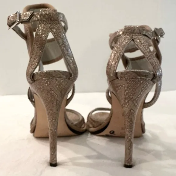 Camilla Skovgaard 6.5 Stiletto Pump Slingback High Heel Sandal Leather Taupe
