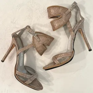 Camilla Skovgaard 6.5 Stiletto Pump Slingback High Heel Sandal Leather Taupe
