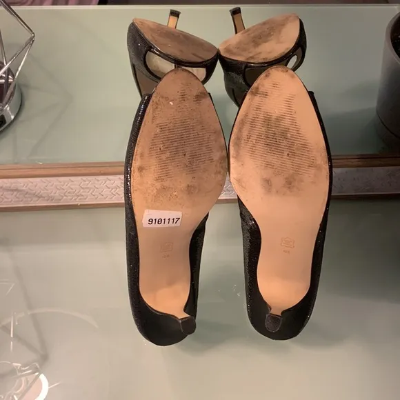 Caparros Denver Black Metallic Heels