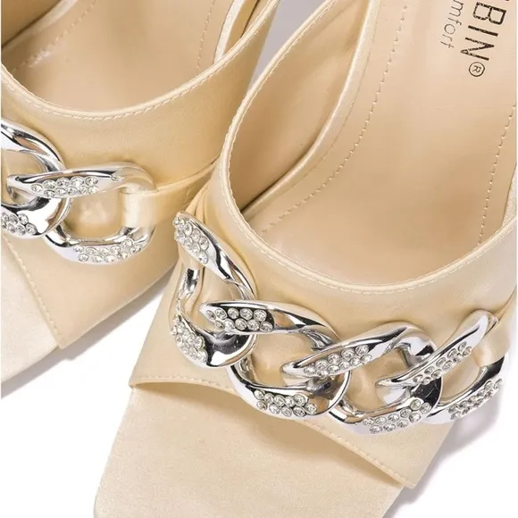Cape Robbin Disteny Sexy Stiletto High Heels, Square Open Toe Shoes Heels