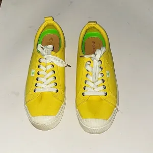 CARICUMA Women's Canvas Tennis Shoes Colorful Yellow 11 Outdoor Designer Summer