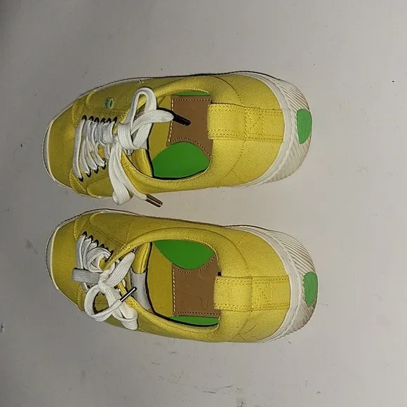 CARICUMA Women's Canvas Tennis Shoes Colorful Yellow 11 Outdoor Designer Summer
