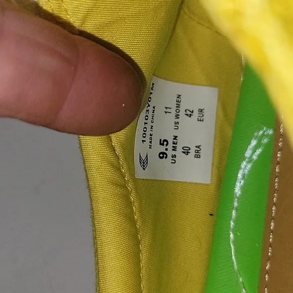 CARICUMA Women's Canvas Tennis Shoes Colorful Yellow 11 Outdoor Designer Summer