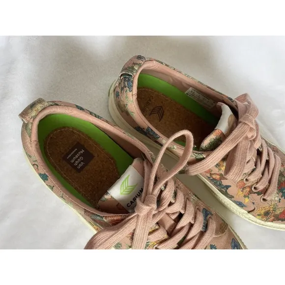 Cariuma Women 8.5 Sneaker Van Gogh Museum Print Art Edition Pink Floral Vincent