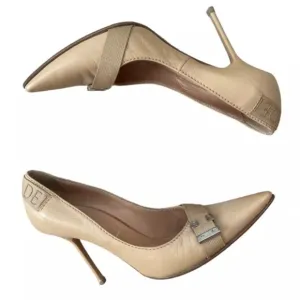 CASADEI Camel/Nude Leather Heels/Pumps Size 7 Buckle