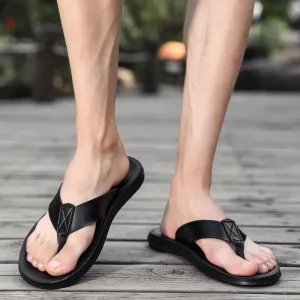 Casual Outdoor Breathable Slippers, Cross-border Plus Size Soft Bottom Flip-flops, Beach Shoes