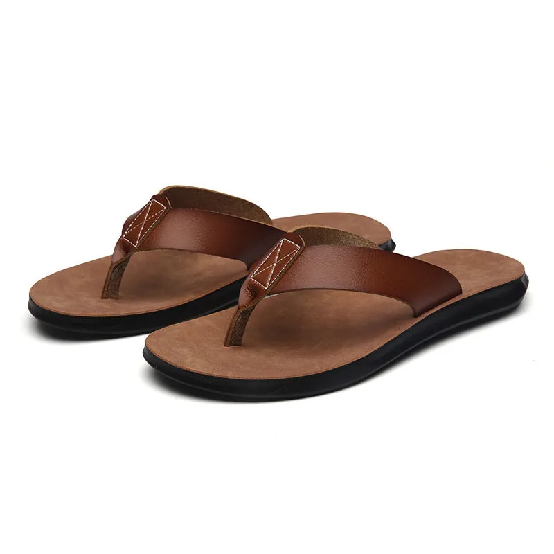 Casual Outdoor Breathable Slippers, Cross-border Plus Size Soft Bottom Flip-flops, Beach Shoes