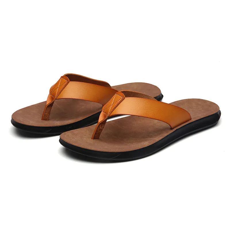 Casual Outdoor Breathable Slippers, Cross-border Plus Size Soft Bottom Flip-flops, Beach Shoes