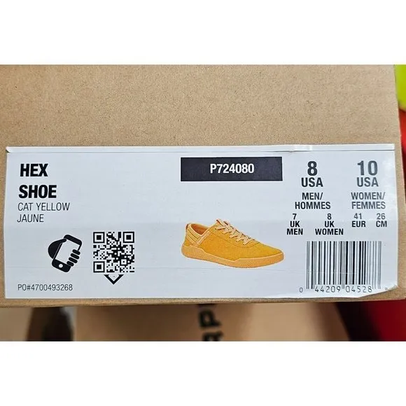 Caterpillar Hex CAT Yellow Nubuck Women's Shoes Size 10