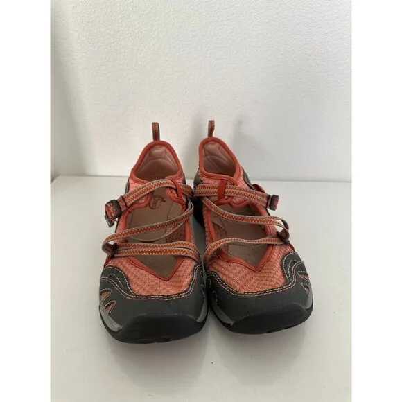 Chaco Outcross Evo Mary Jane Shoes Orange Gray Hiking Strappy Low Top Women's 8