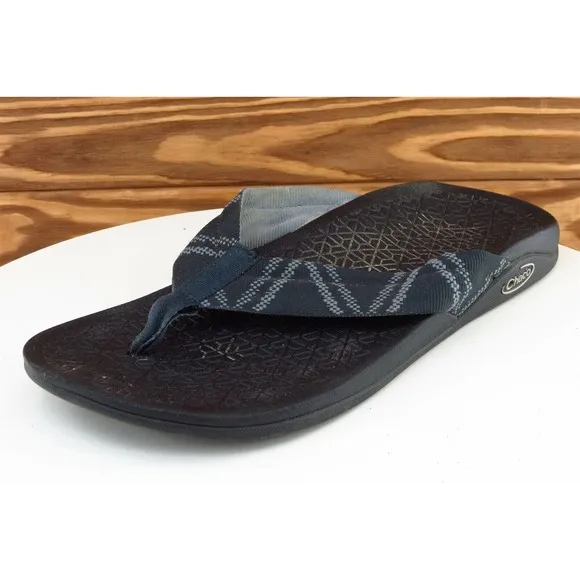 Chaco Size 8 M Black Flip Flop‎ Fabric Men Shoes