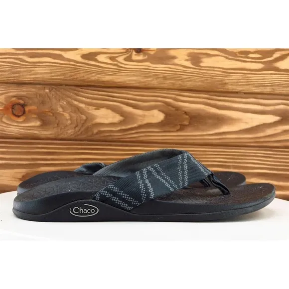 Chaco Size 8 M Black Flip Flop‎ Fabric Men Shoes