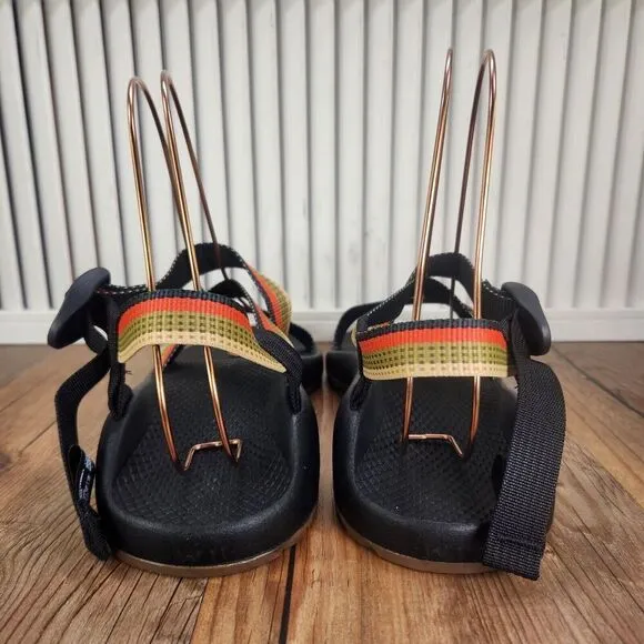 Chaco Z/1 Classic Tetra Moss Womens Size 11 Black Striped Hiking Strappy Sandals