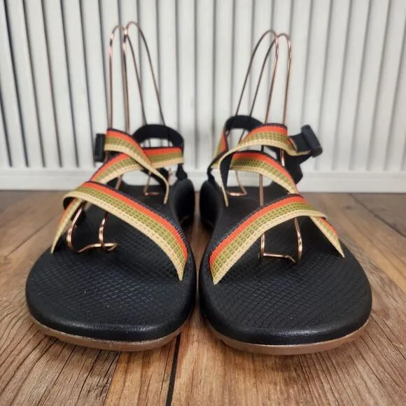Chaco Z/1 Classic Tetra Moss Womens Size 11 Black Striped Hiking Strappy Sandals