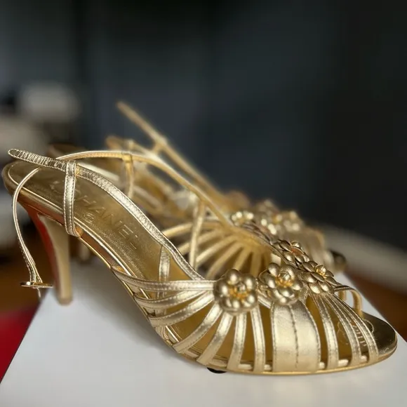 Chanel Gold Women's Heels