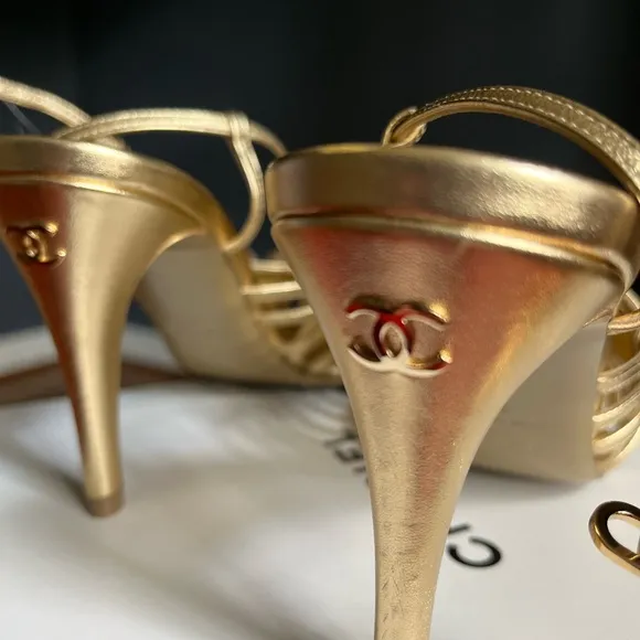 Chanel Gold Women's Heels