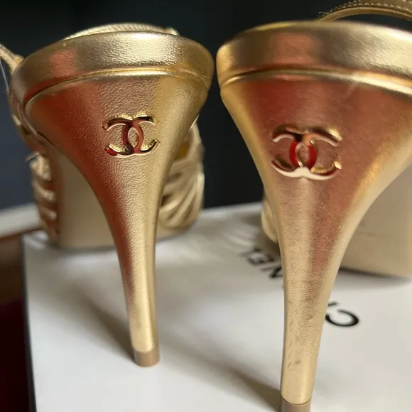 Chanel Gold Women's Heels